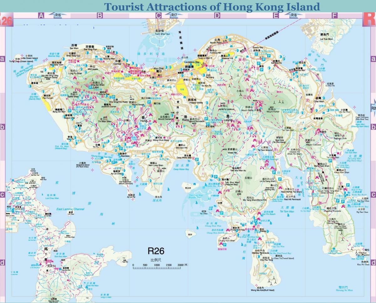 香港的地图上