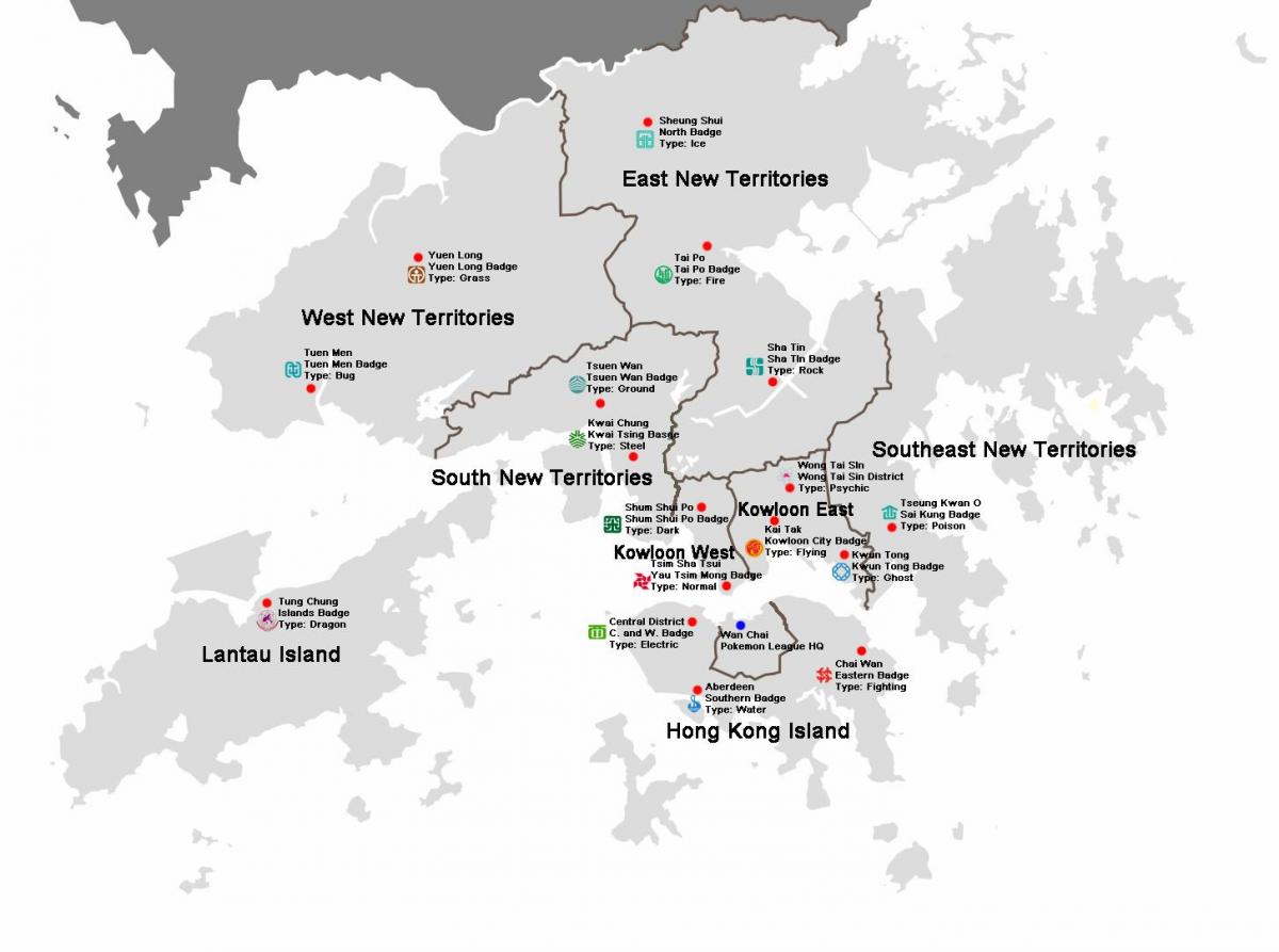 地图香港地区