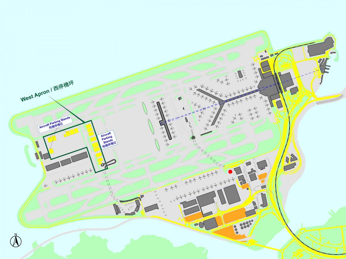 香港国际机场的地图