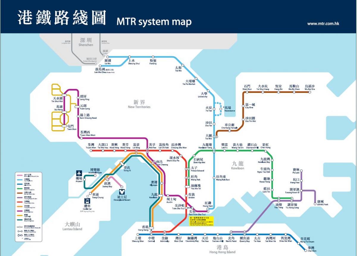 香港的兴趣点地图