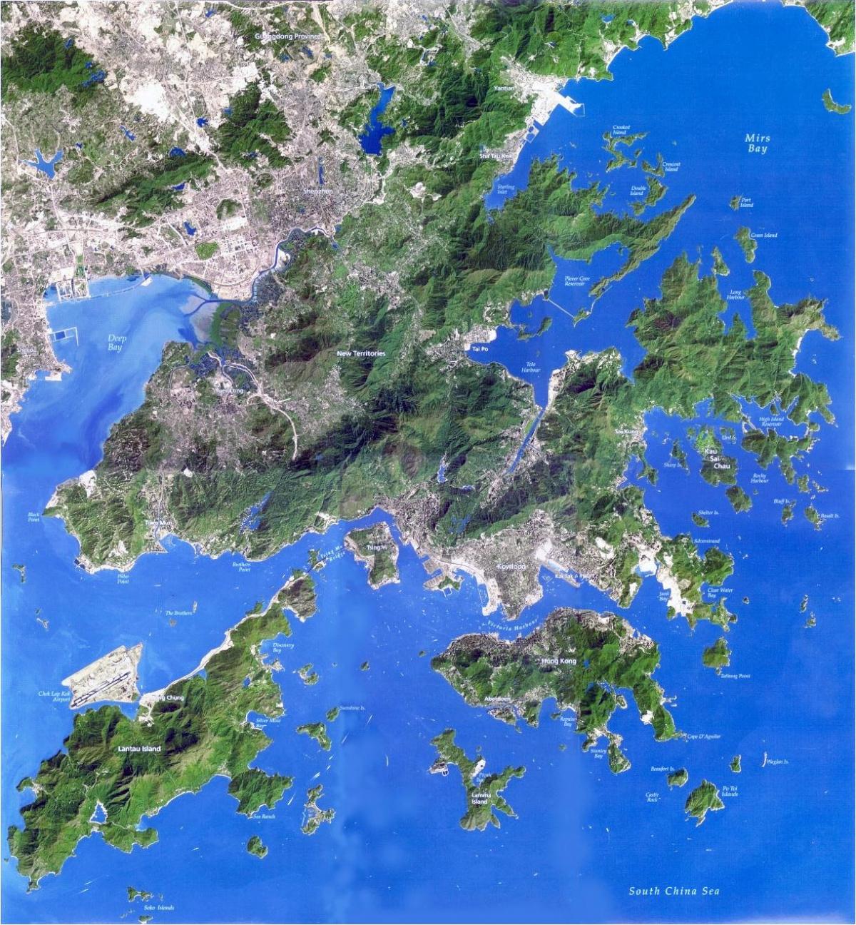 卫星图香港