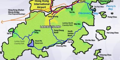 香港岛的旅游地图