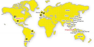 香港世界地图上