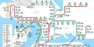 香港的公共交通地图