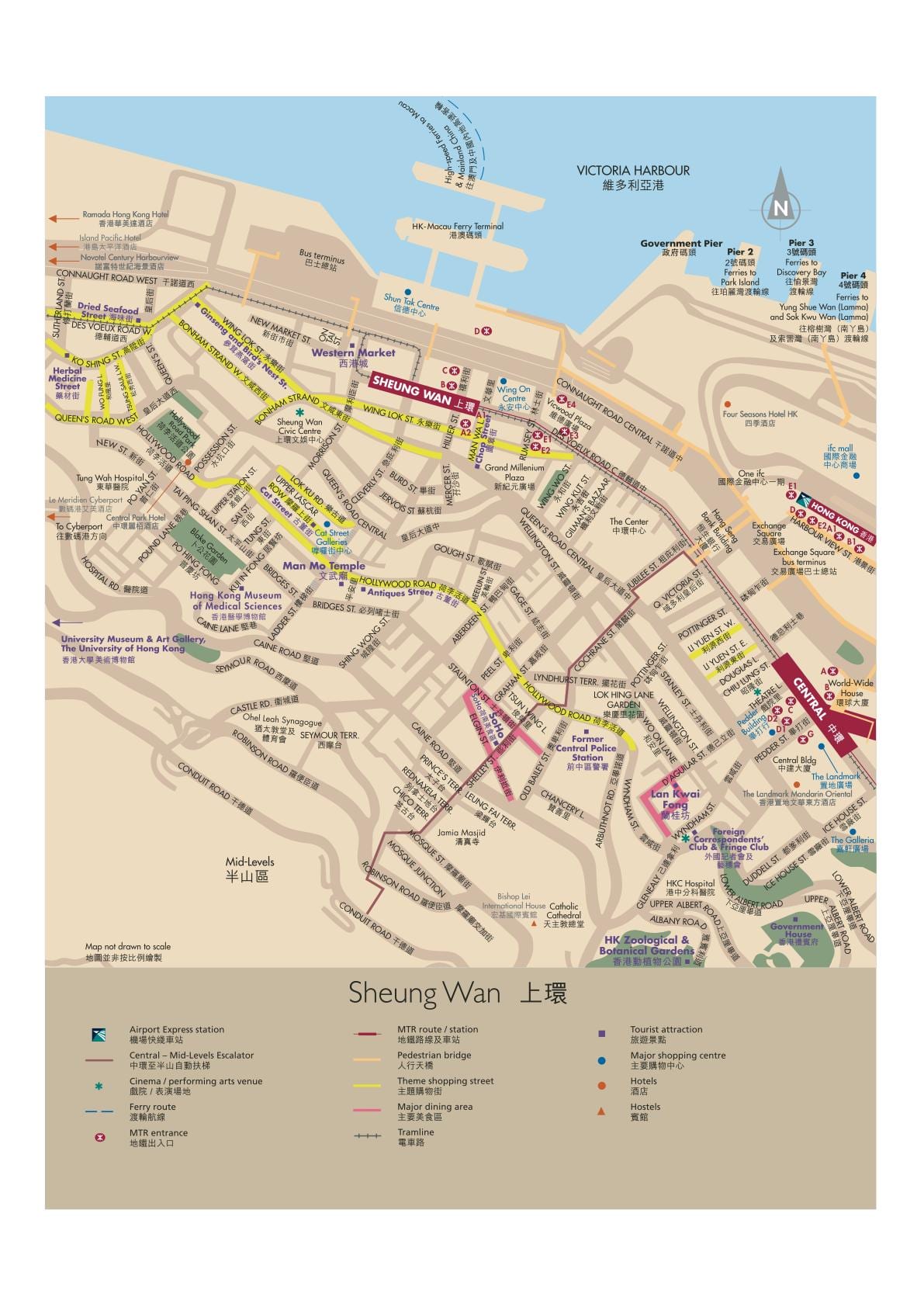 上环的地铁站地图
