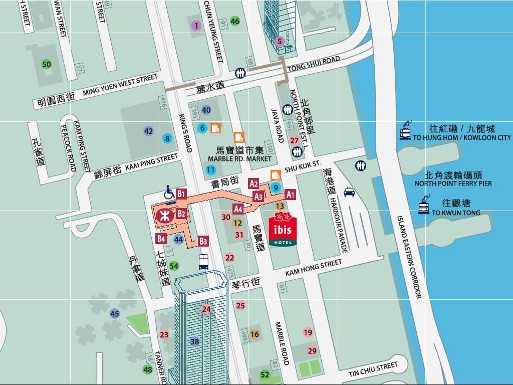 北角地铁站出口地图