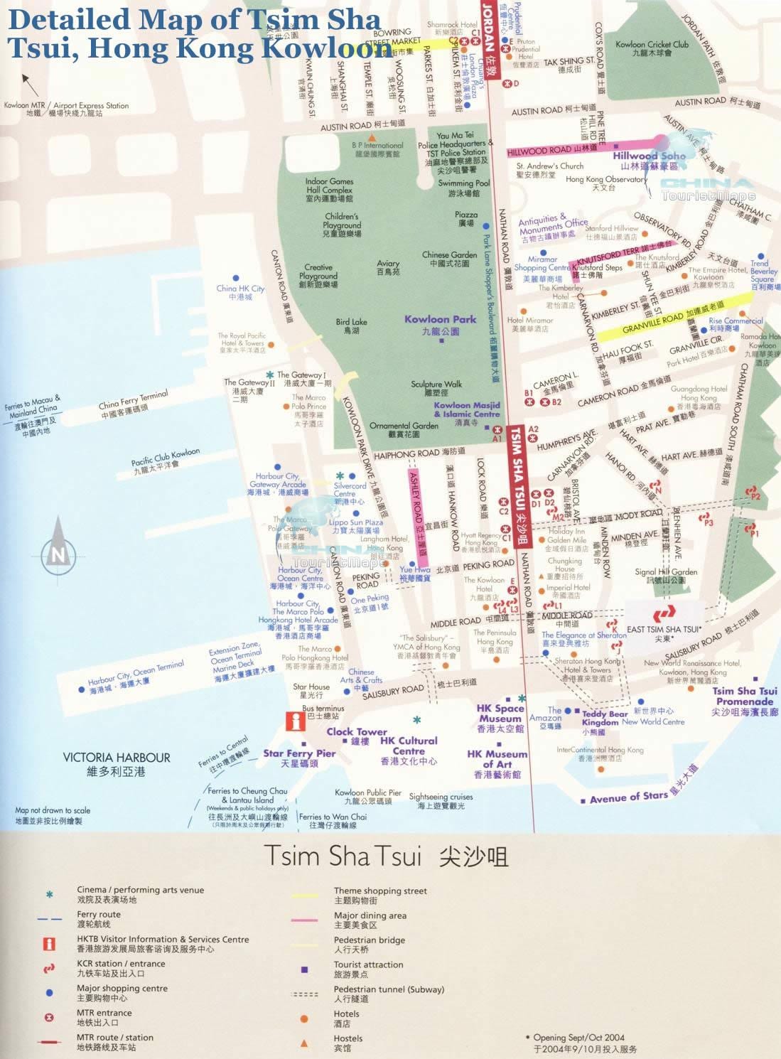 尖沙咀的地图