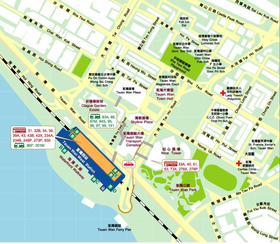 荃湾西站地图