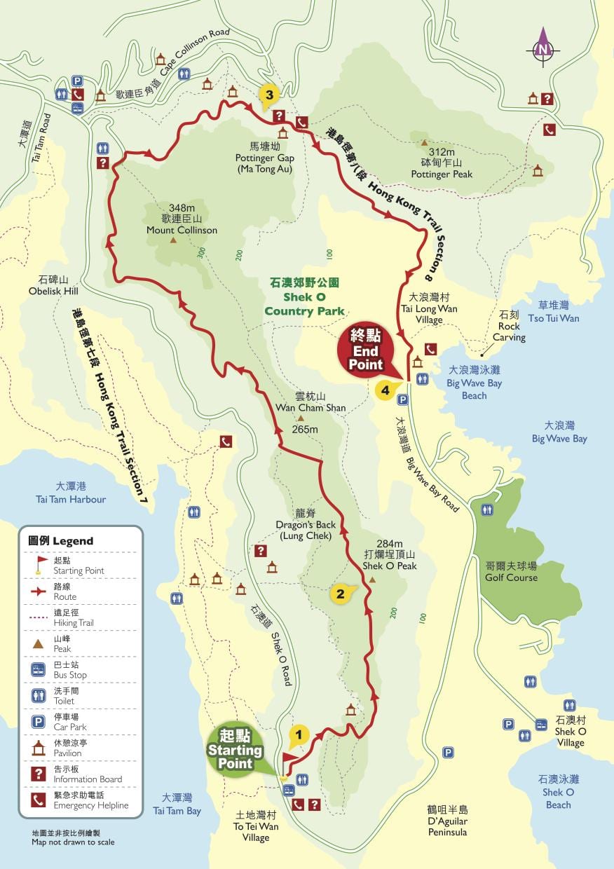 徒步旅行地图香港