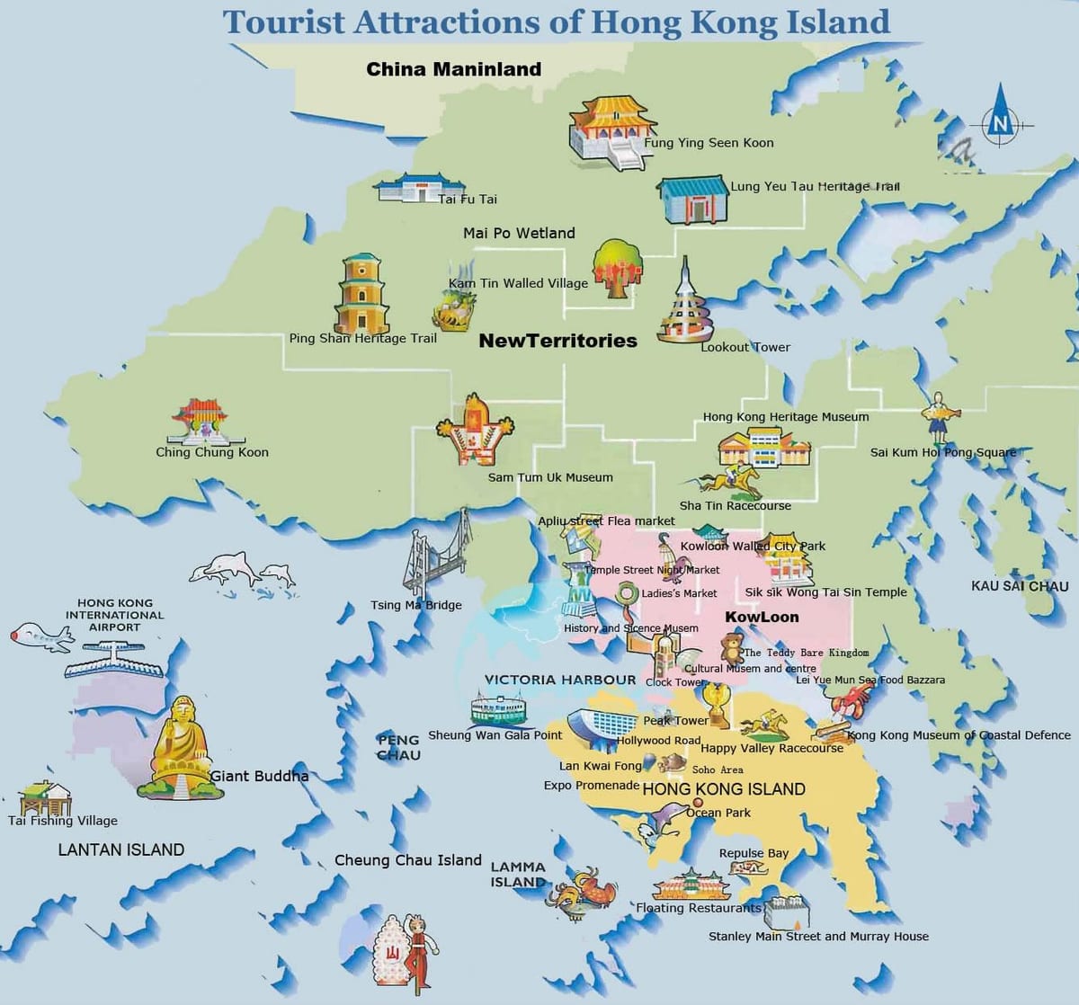 旅游地图香港