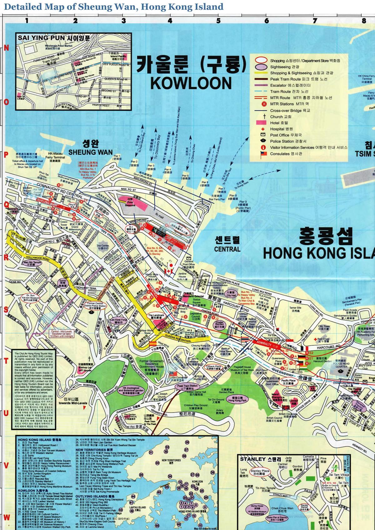 地图上环香港