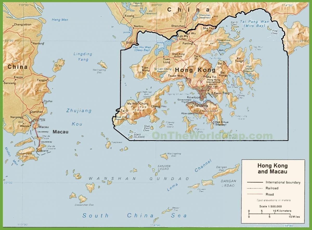 政治地图的香港