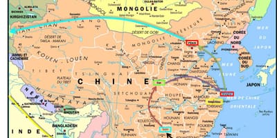 上海为香港的地图