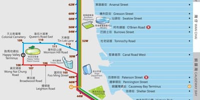 香港丁车的地图