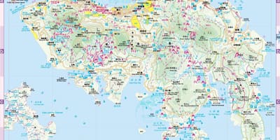 香港的地图上