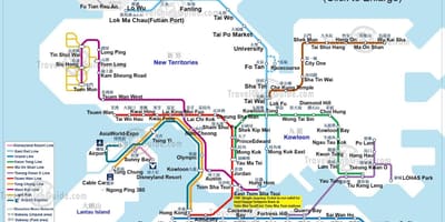 地图香港地铁