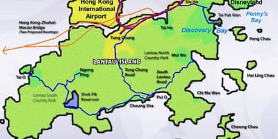 大屿山香港的地图