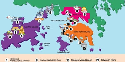 地图的新领土的香港
