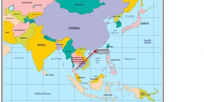 香港在亚洲地图