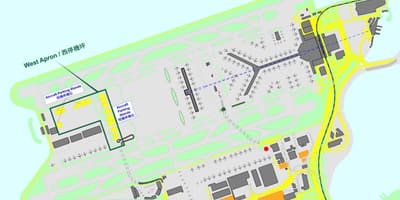 香港国际机场的地图