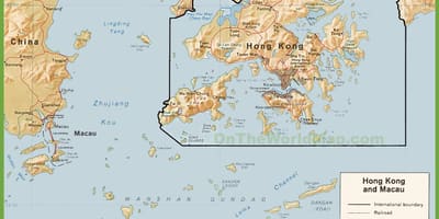政治地图的香港