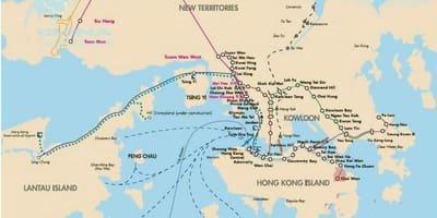 香港轮渡路线图