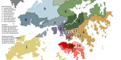 地图香港的街区