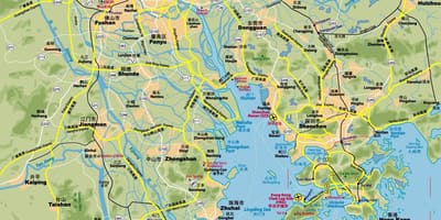 路线图的香港