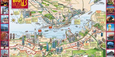 跳上跳下巴士香港的地图